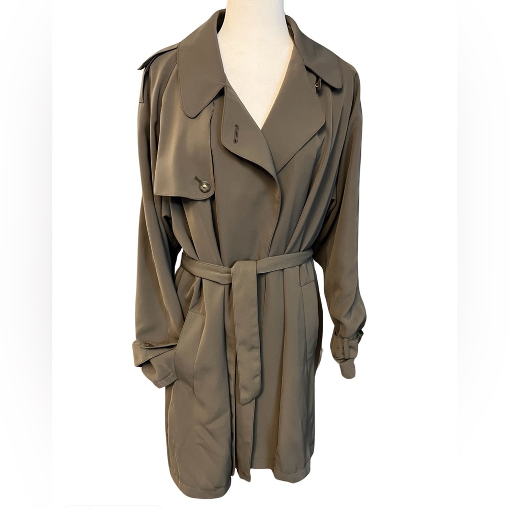LUBA sz L Olive Green Trenchcoat